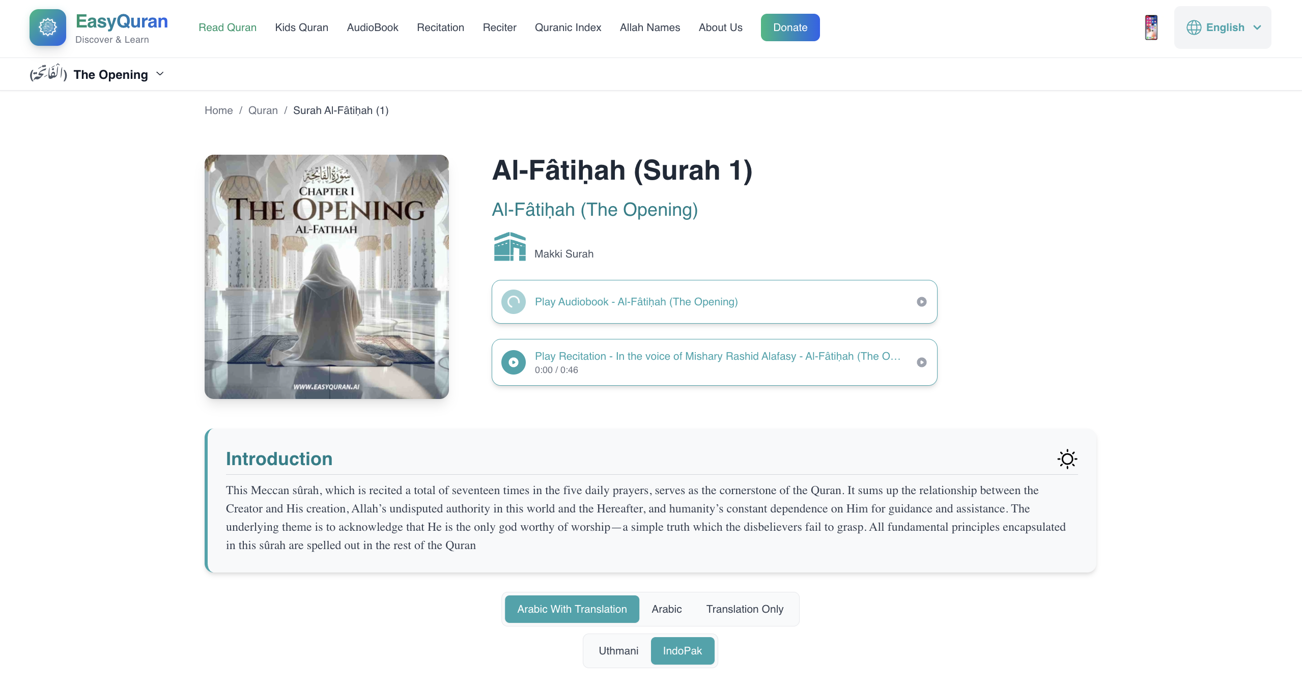 EasyQuran AI - Web Surah Interface