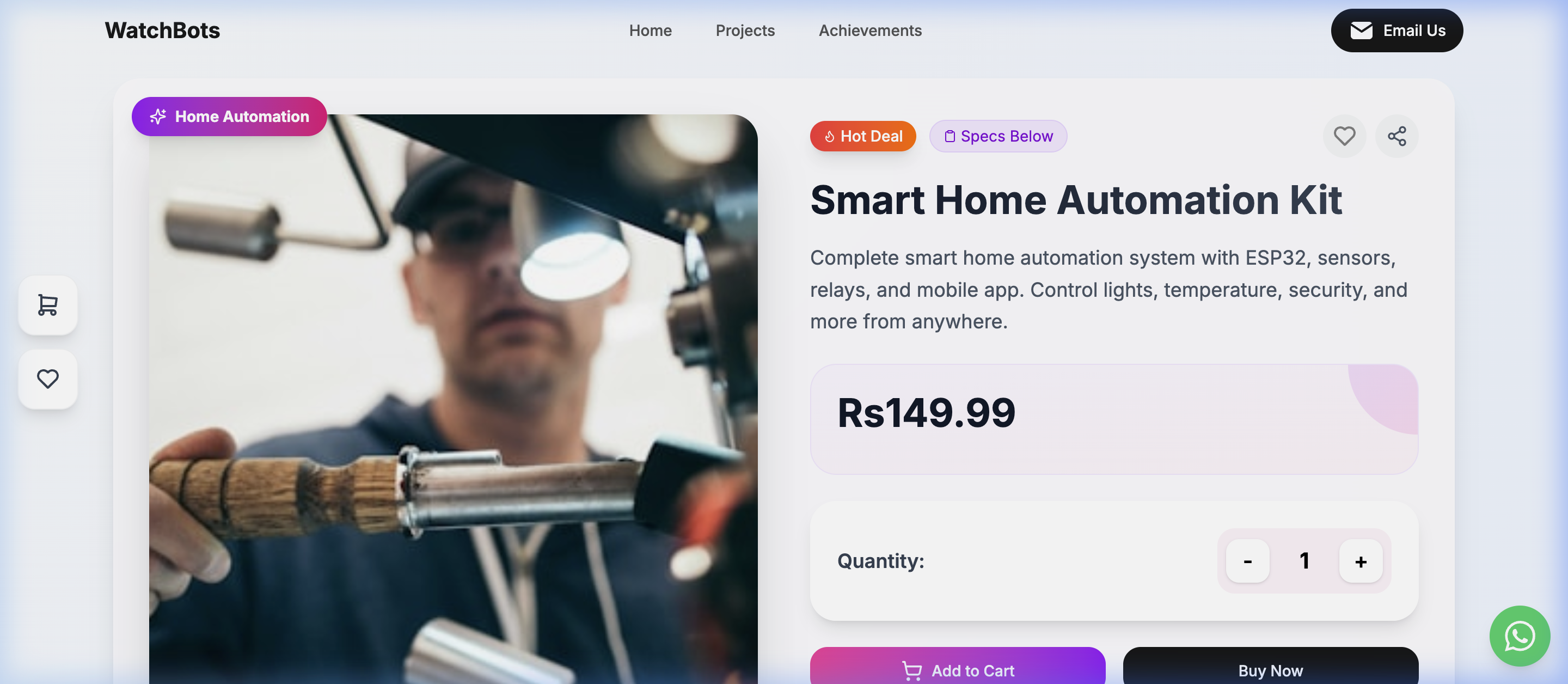 Watchbots - Smart Home Kit Detail View